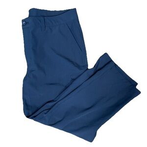 Eddie Bauer Stretch Crop Pants Women's Size 12 #2469 Water Repellent In Navy